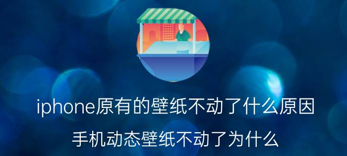 iphone原有的壁纸不动了什么原因 手机动态壁纸不动了为什么？